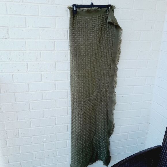 Wrap Throw Blanket Waffle Tassels Coastal Resort Throw (54" X 64") - Picture 1 of 6